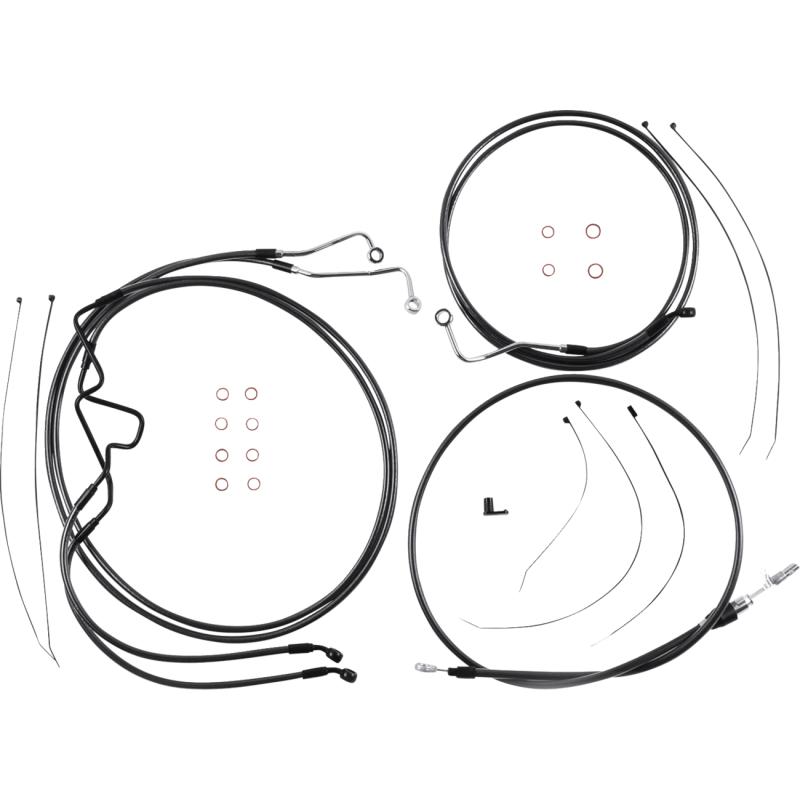 Black Pearl Handlebar Installation Kit - 6" -21-23 FLTR