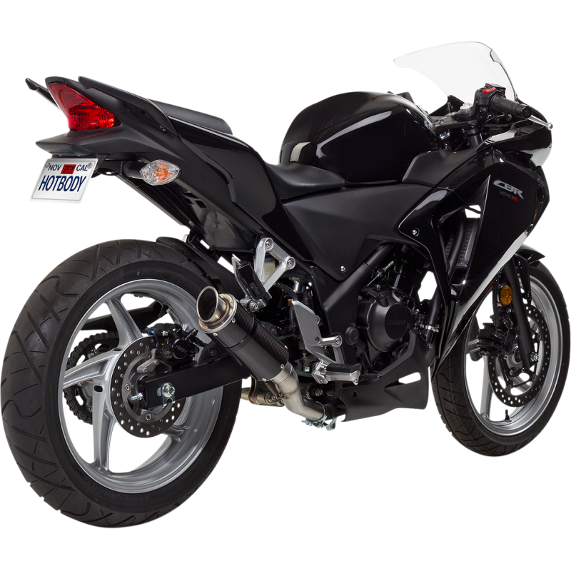 SLIP-ON MATTE CARBON MGP STINGER  HON CBR250R 11-14