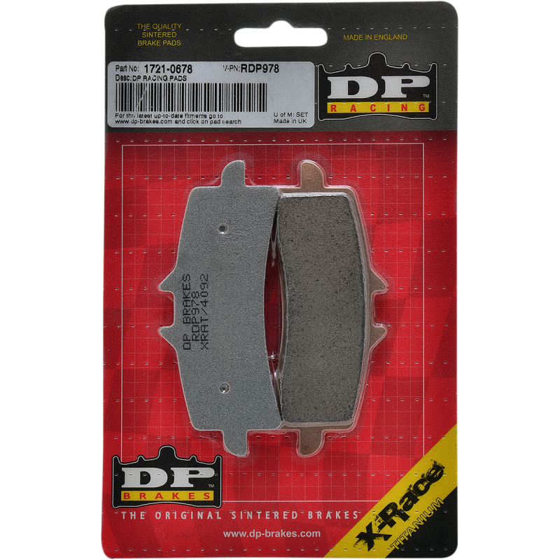 RDP978 RACE COMPOUND BRAKE PAD SET