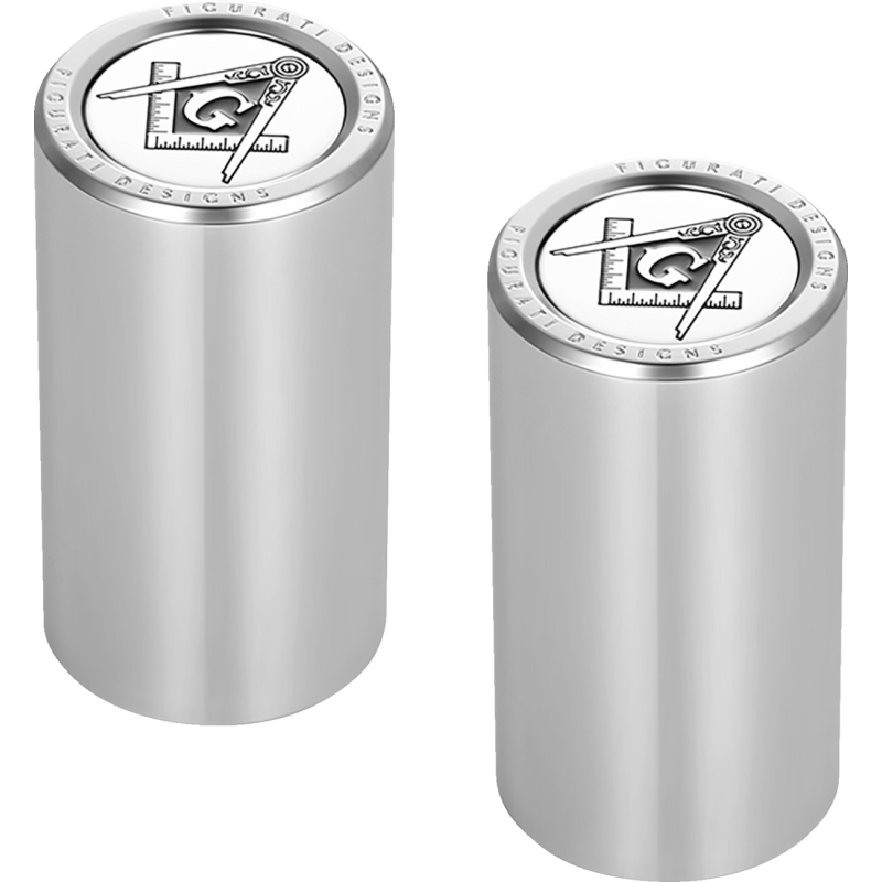 ND MAG DOCKING COVERS SILVER WITH MASONIC 25.2X46.5mm