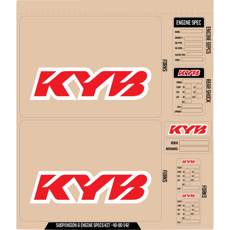 DCOR KYB DECAL KIT RD