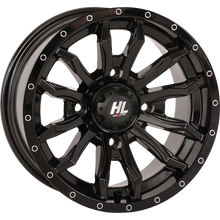 HL21 ALLOY 14X7 4/137 4+3 (+10mm)  GLOSS BLACK W1