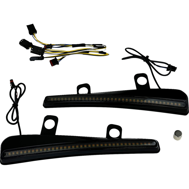 LIGHT  LED TURN SIGNAL WINDSHIELD TRIM BLACK W/SMK LENS
