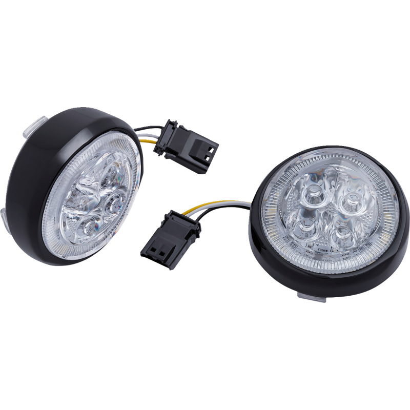 Turn Signal Insert - Front - Black/Clear