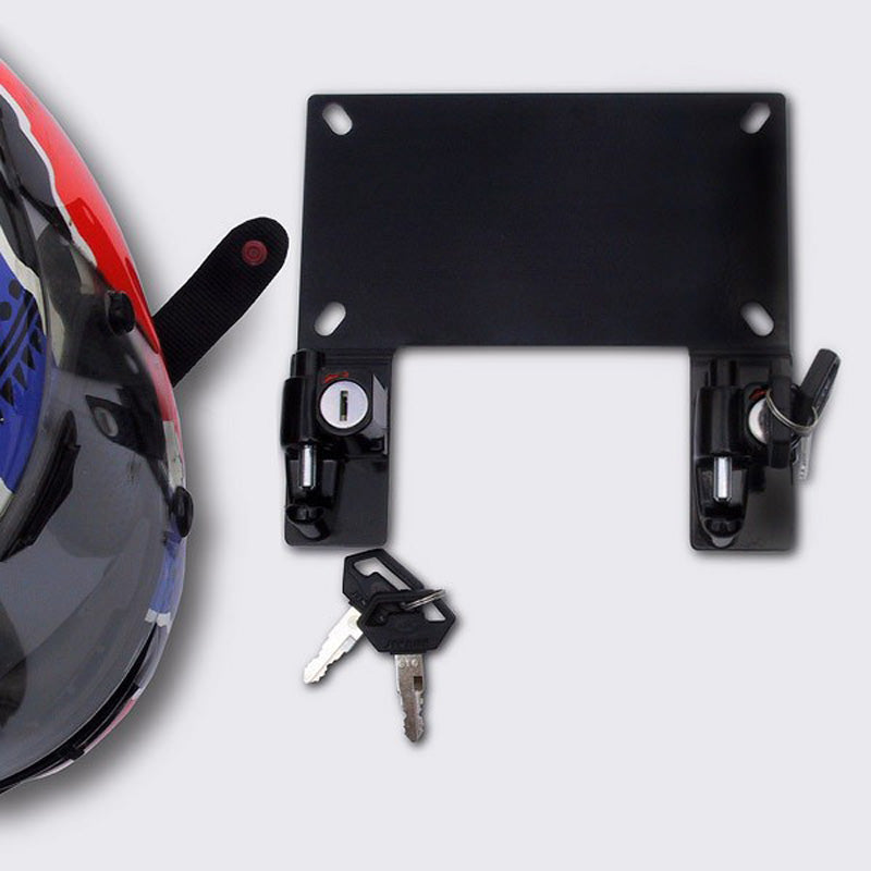 HELMET LOCK, LICENSE BRACKET, WITH 2 LOCKS, USA