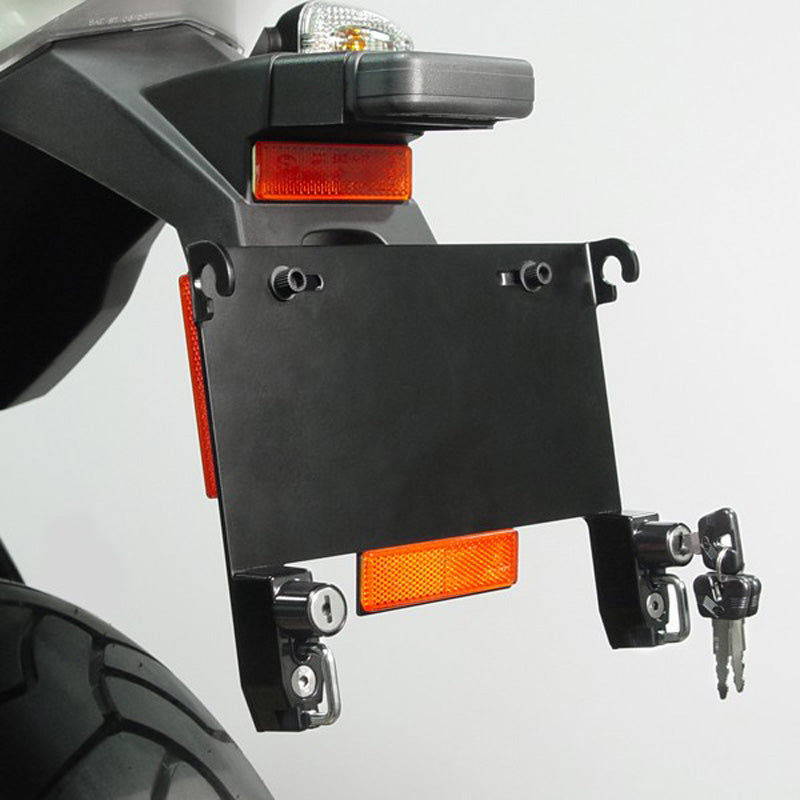 %HELMET LOCK LICENSE BRACKET WITH 2 LOCKS, JAPAN