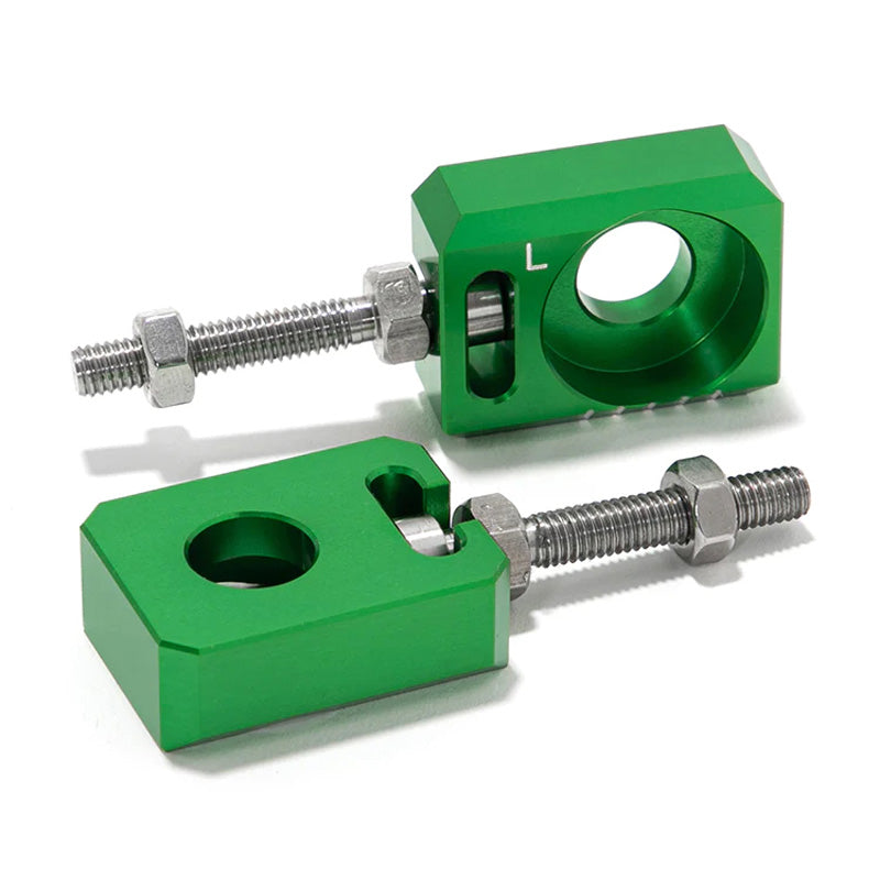 %CHAIN ADJUSTER AXLE BLOCK SUR-RON LBX GREEN