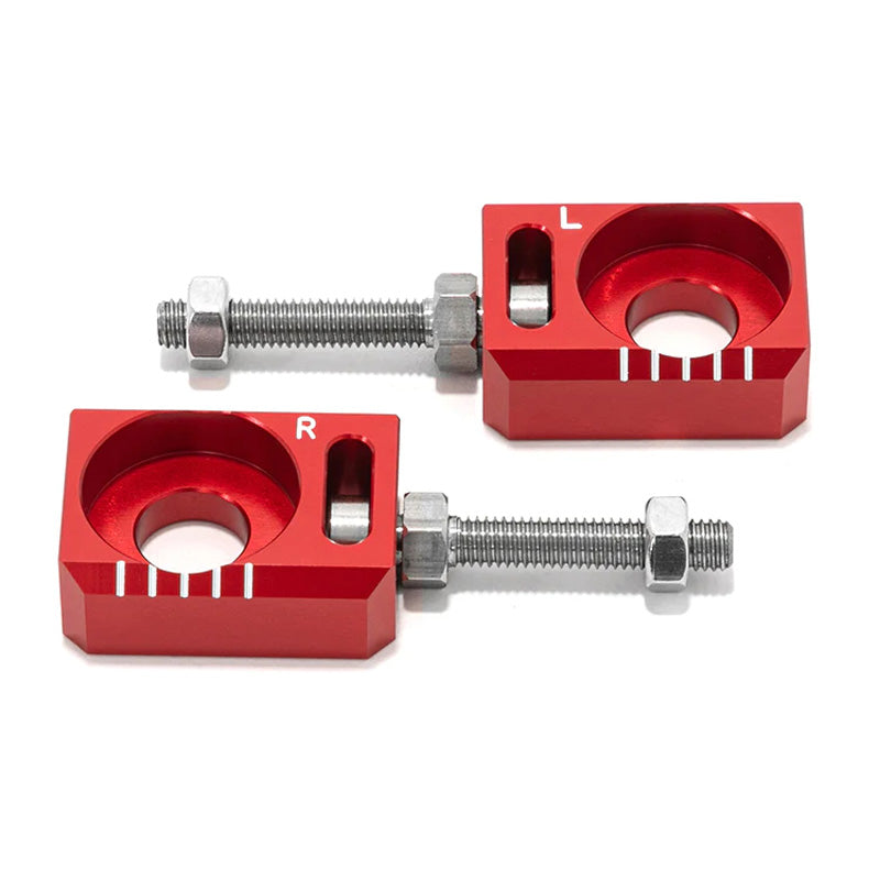 %CHAIN ADJUSTER AXLE BLOCK SUR-RON LBX RED