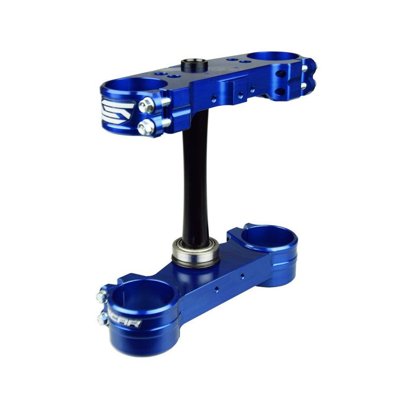 TRIPLE CLAMPS KTM/HUSQ 22MM OFFSET BLUE