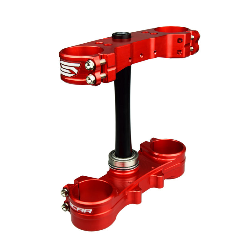 TRIPLE CLAMPS - 22MM OFFSET (KTM/HUSQ/GG) RED
