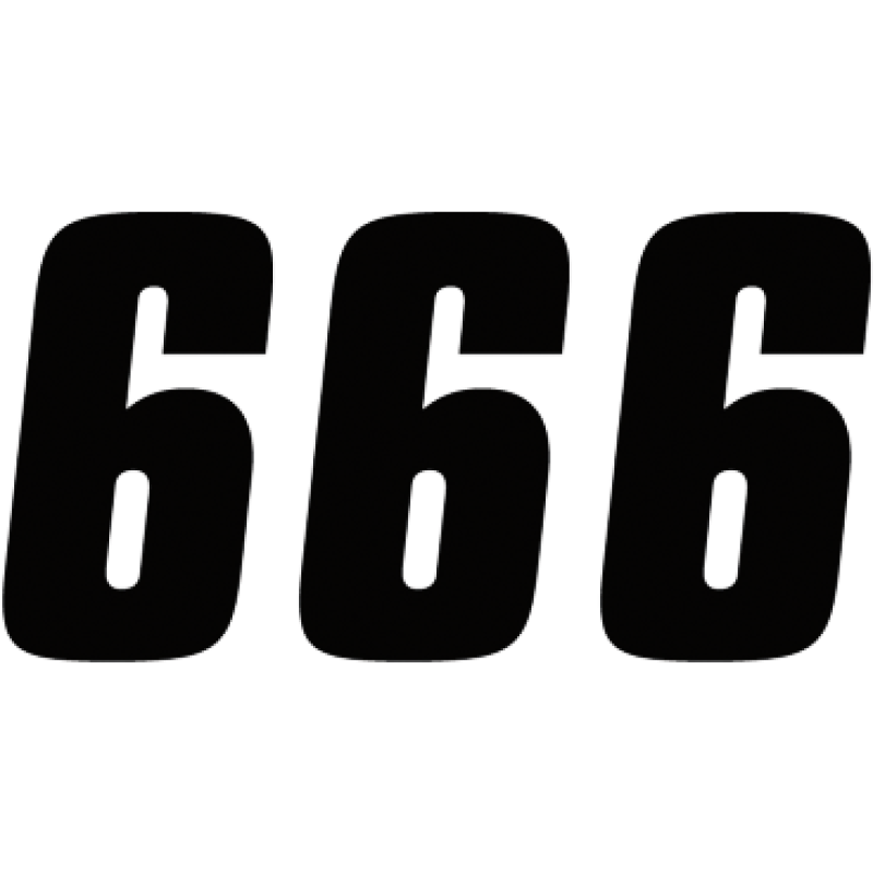 FACTORY 4" NUMBER BLACK #6