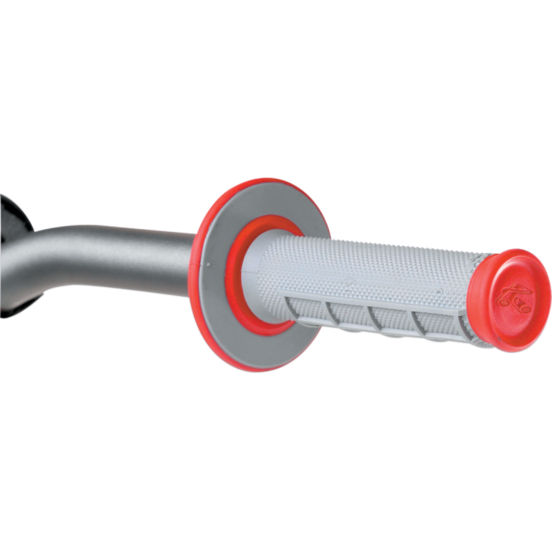 2 COMPOUND 1/2 WAFFLE GRIPS LITE GREY/RD
