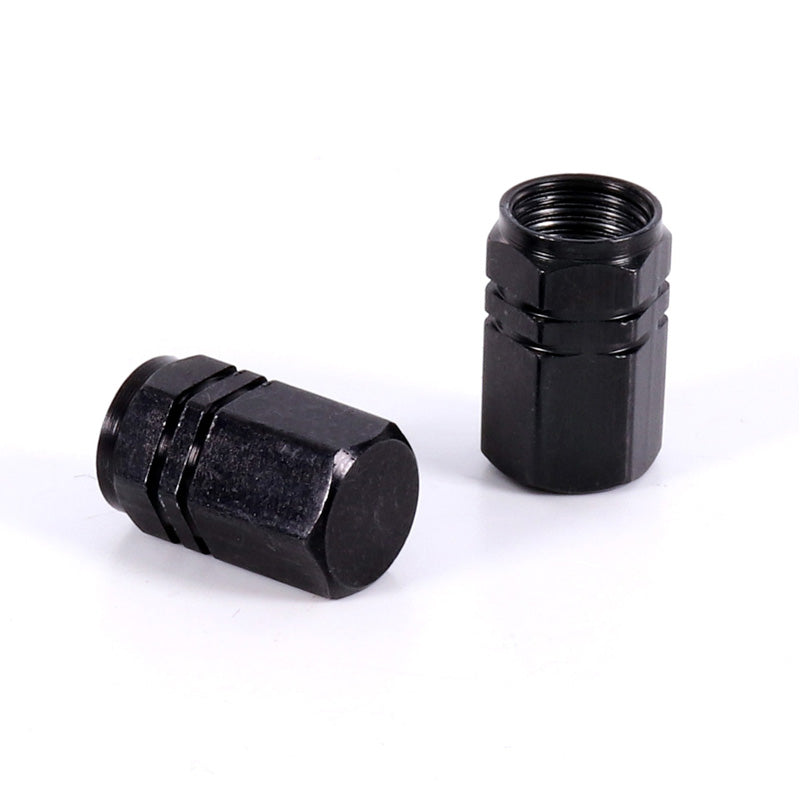 VALVE CAP ''HEXA'' BLACK (2PCS)