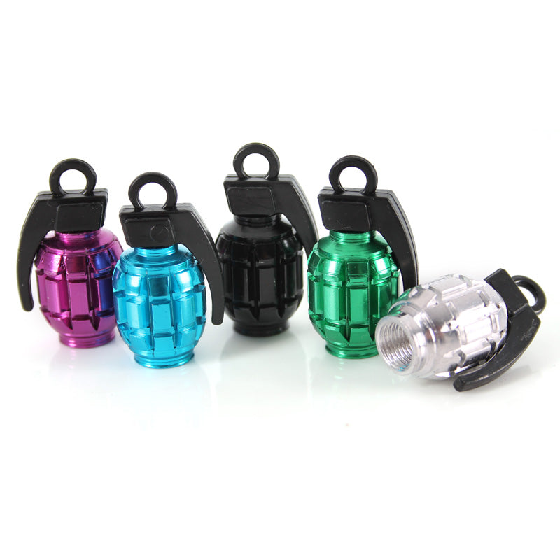 VALVE CAP ''GRENADE'' PURPLE (2PCS)