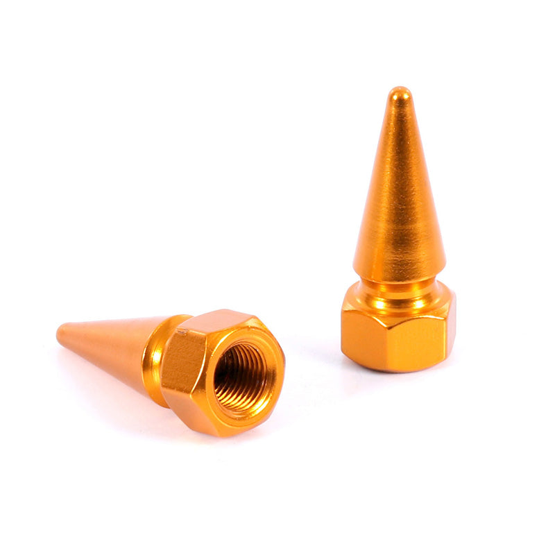 VALVE CAP ''SPIKE'' GOLD (2PCS)