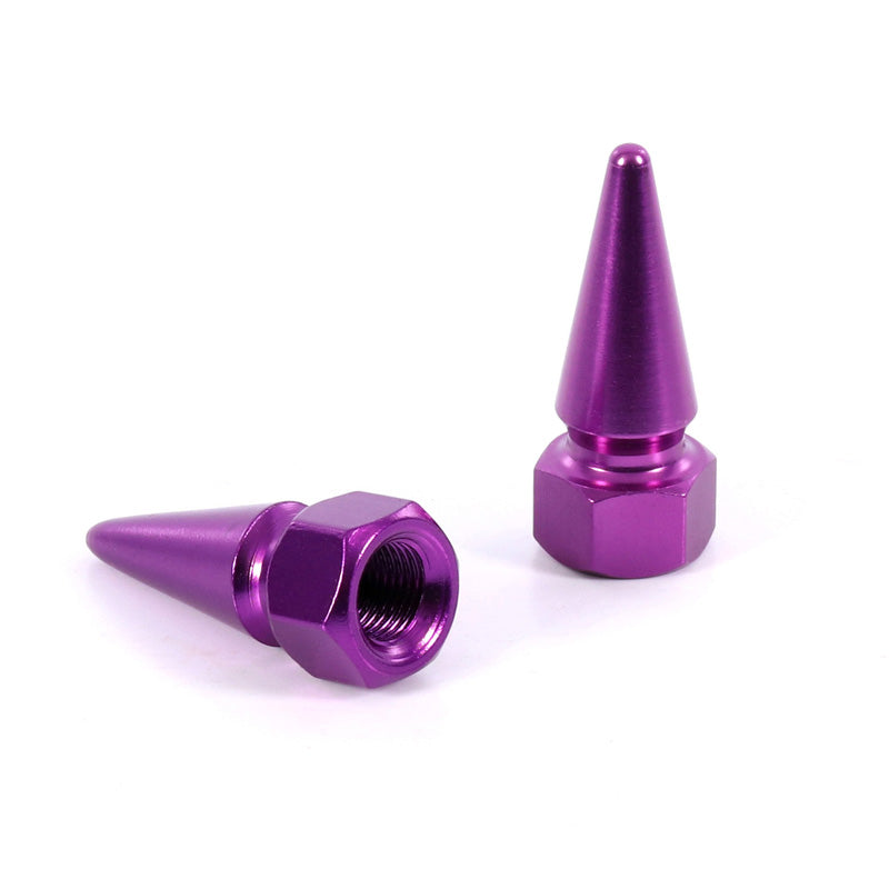 VALVE CAP ''SPIKE'' PURPLE (2PCS)