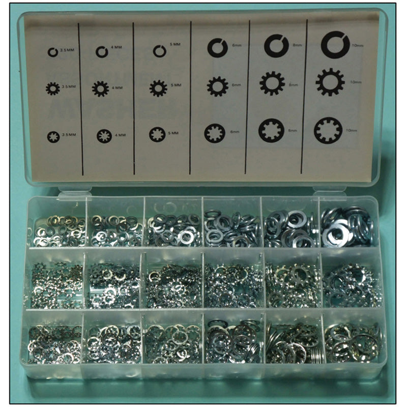 *720PCS LOCK WASHERS ASSORTMENT PLATED