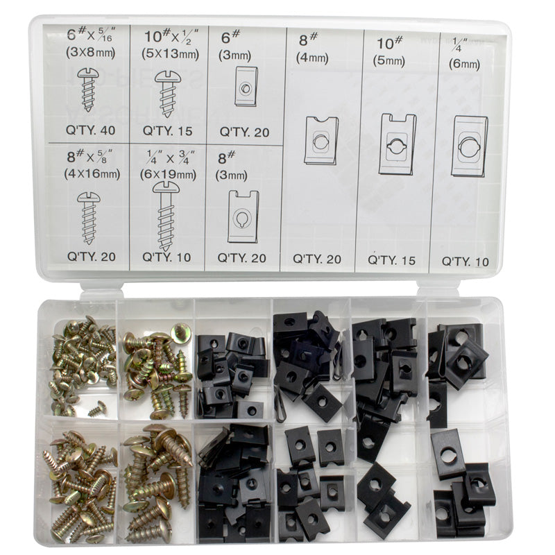 *170PCS U-CLIPSSCREW ASSORTMENT