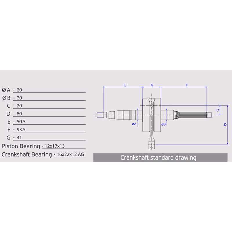 @STANDARD CRANKSHAFT TYPHOON/ET2 2005 (PIAGGIO).