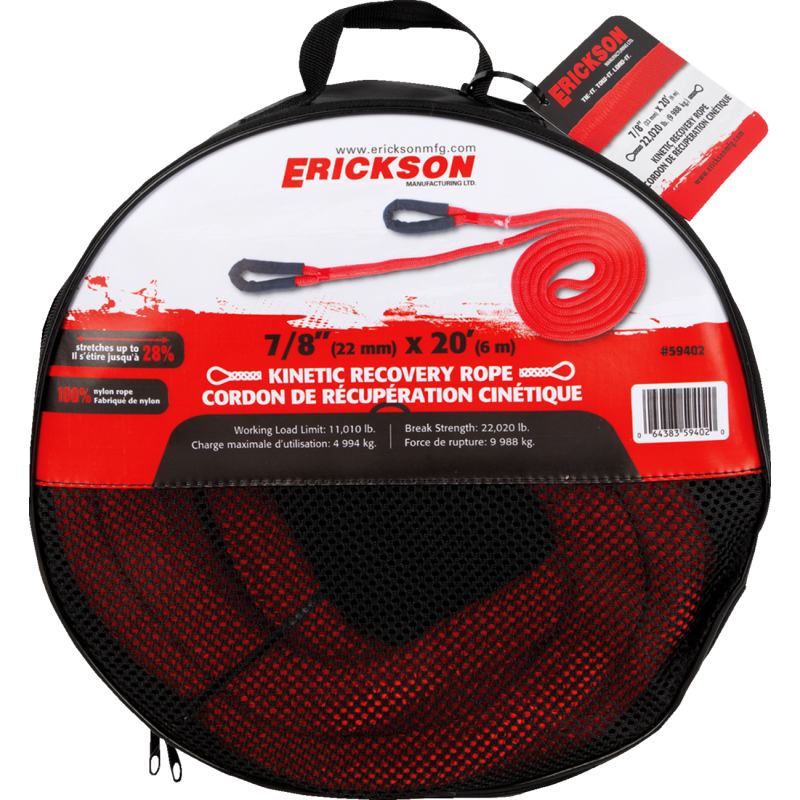 7/8" x 20' 22,020 lb Break Strength Kinetic Rope