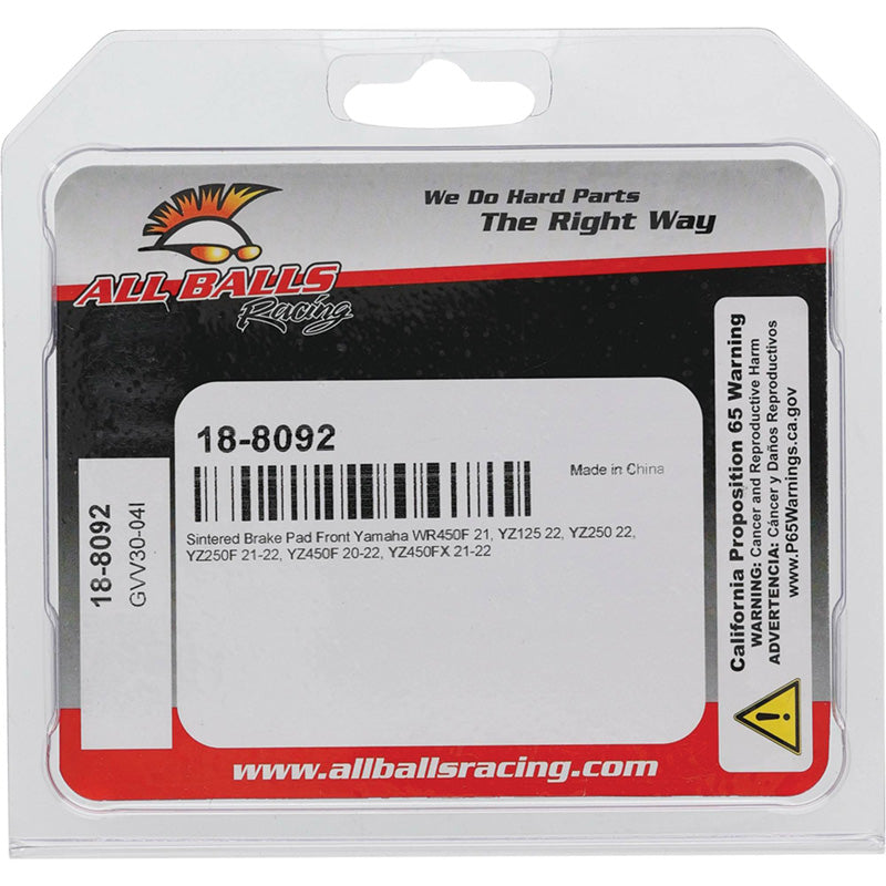 BRAKE PADS - ALL BALLS RACING