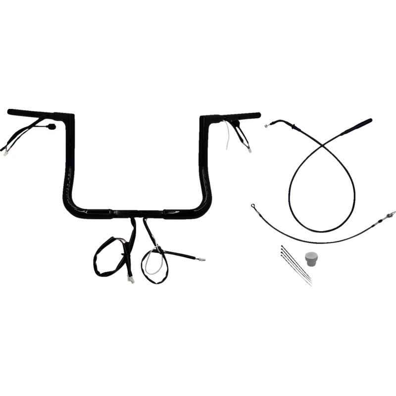 1-1/4" EZ Install Flat Top Handlebar - 12" - BLK