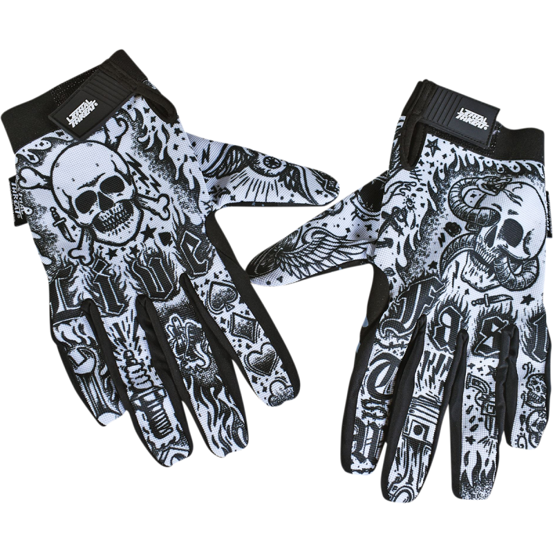 GLOVE TATTOO BLK/WHT XL
