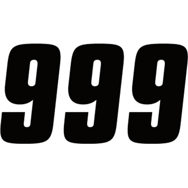 FACTORY 6" NUMBER BLACK #9