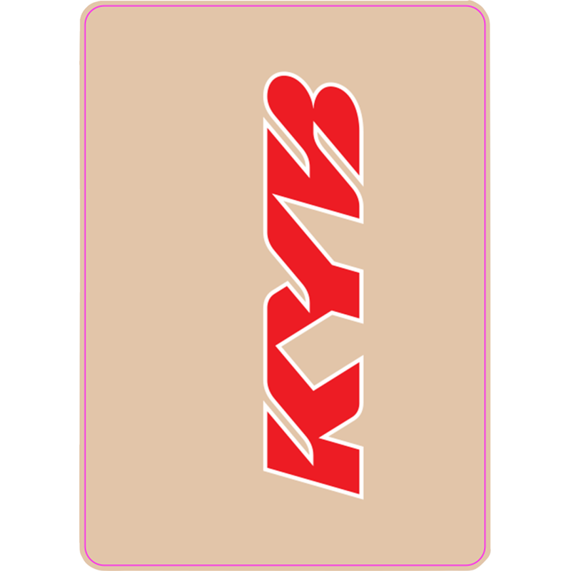 DECAL UPPER FORK KYB RED