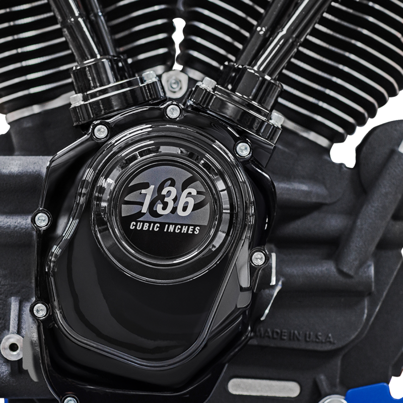 ENGINE MK136 BLACK OIL COOLED 475G CAM WBLACK 2017-UP M8