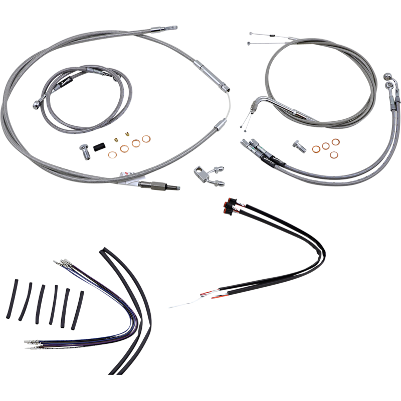 Handlebar Cable/Brake Line Kit - Complete - 14" Ape Hanger H