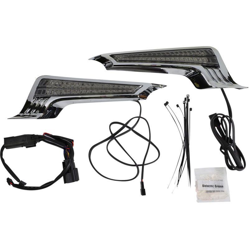 Filler Panel Accent Lights - Chrome - Red