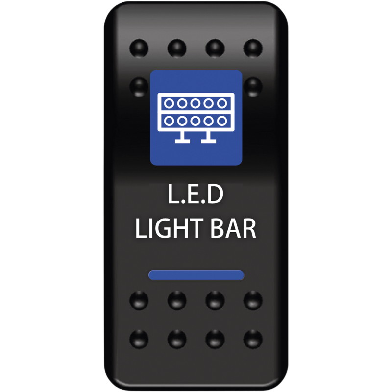 MOOSE BRANDED LED LIGHTBAR SWITCH WITH BLUE LED