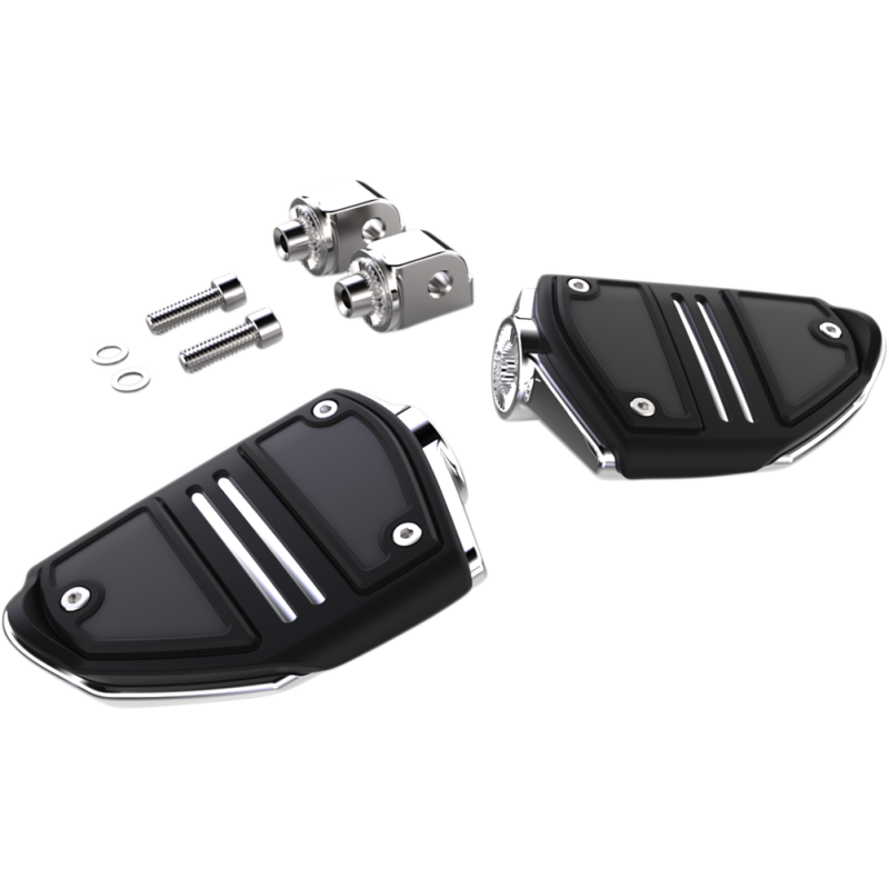 Twin Rail Footpegs w/ Adapters for '18-up Softail, Chrome
