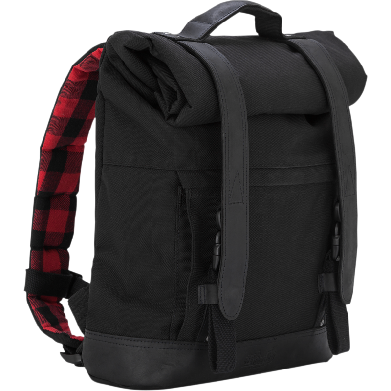 Roll Top Backpack - Black
