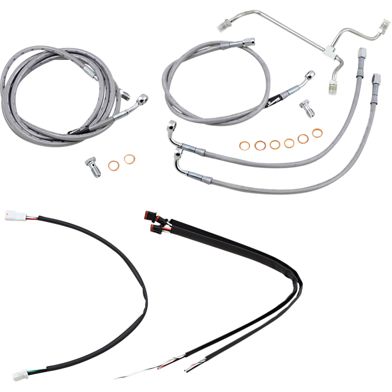Handlebar Cable/Brake Line Kit - Complete - 16" Ape Hanger H