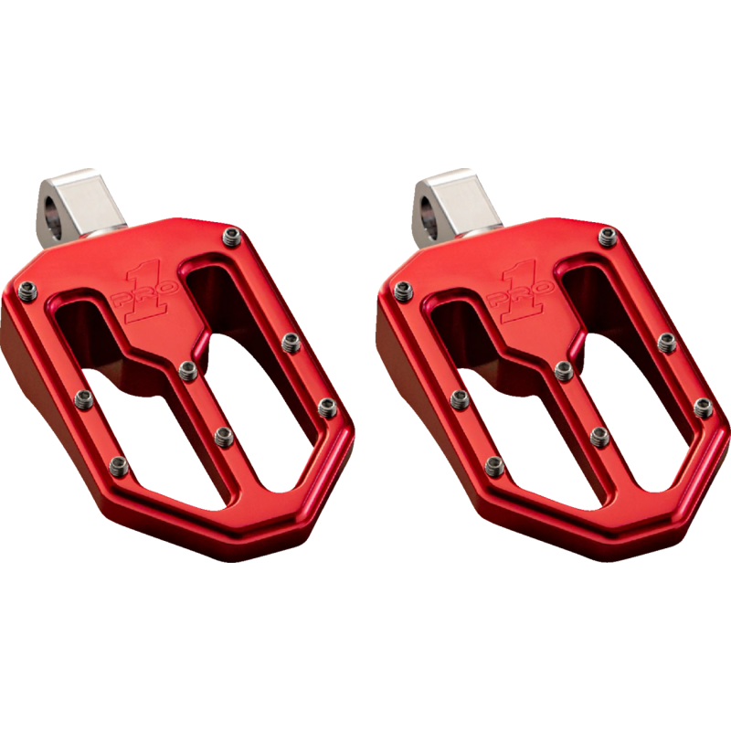 Pro Peg, Moto V1, Billet Foot Pegs, Red Anodize