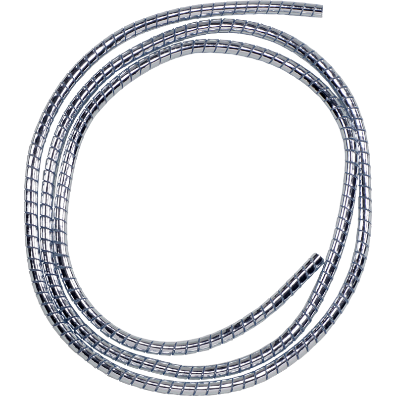 5'X 3/16" CHROME CABLE COVERING