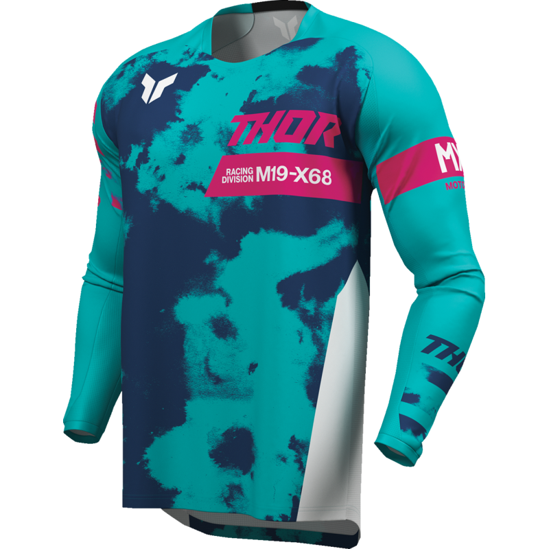 JERSEY YTH LAUNCHMODE BLEACH WT/AQ M
