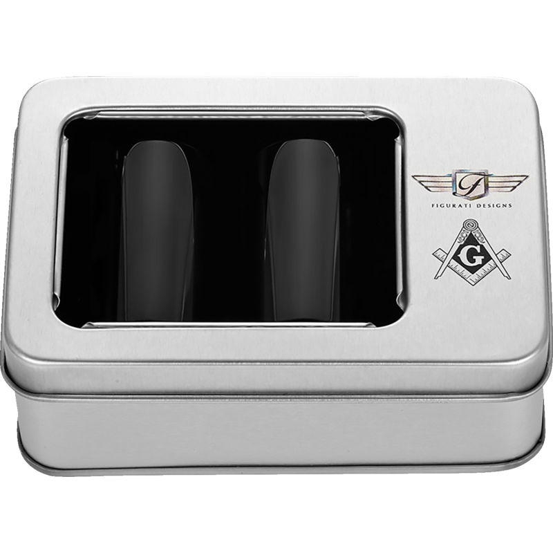 ND MAG DOCKING COVERS BLACK WITH MASONIC 25.2X46.5mm