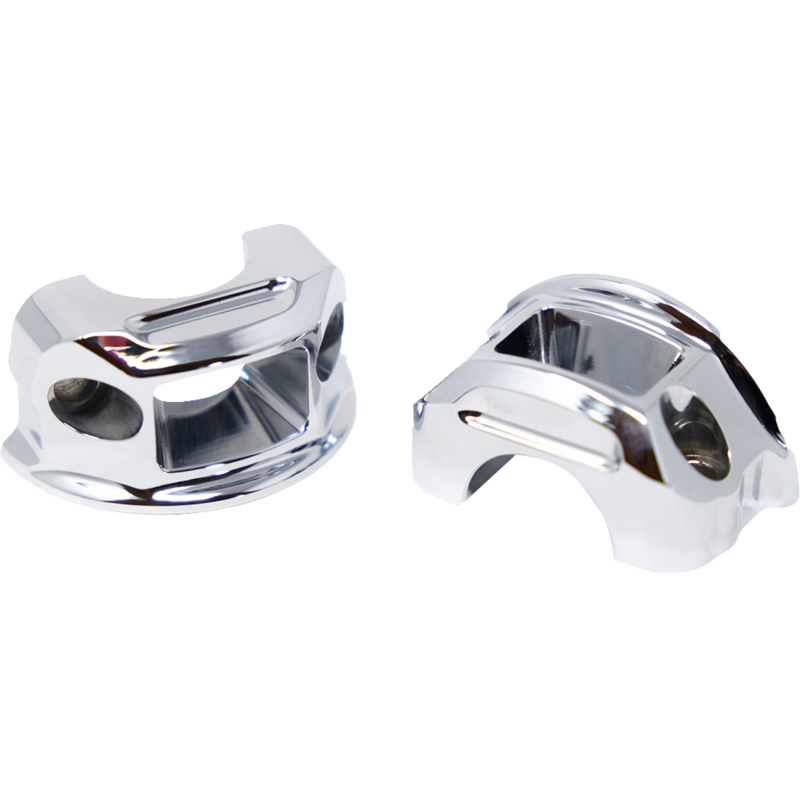 BRAKE/CLUTCH PERCH CLAMP PAIR M8 SOFTAIL MODELS 2018- CHROME