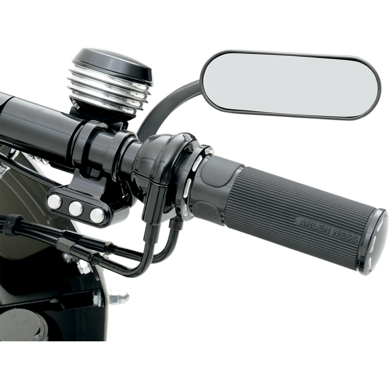 BLACK MINI OVAL MIRROR RIGHT (EA)
