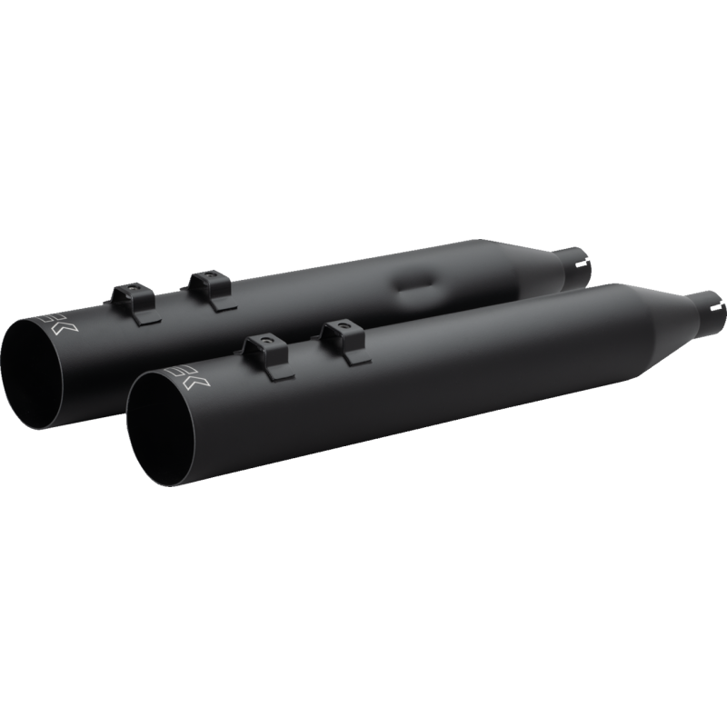Slip-On Straight Cut Muffler - 4" - Trike/Twin Cam - BLK