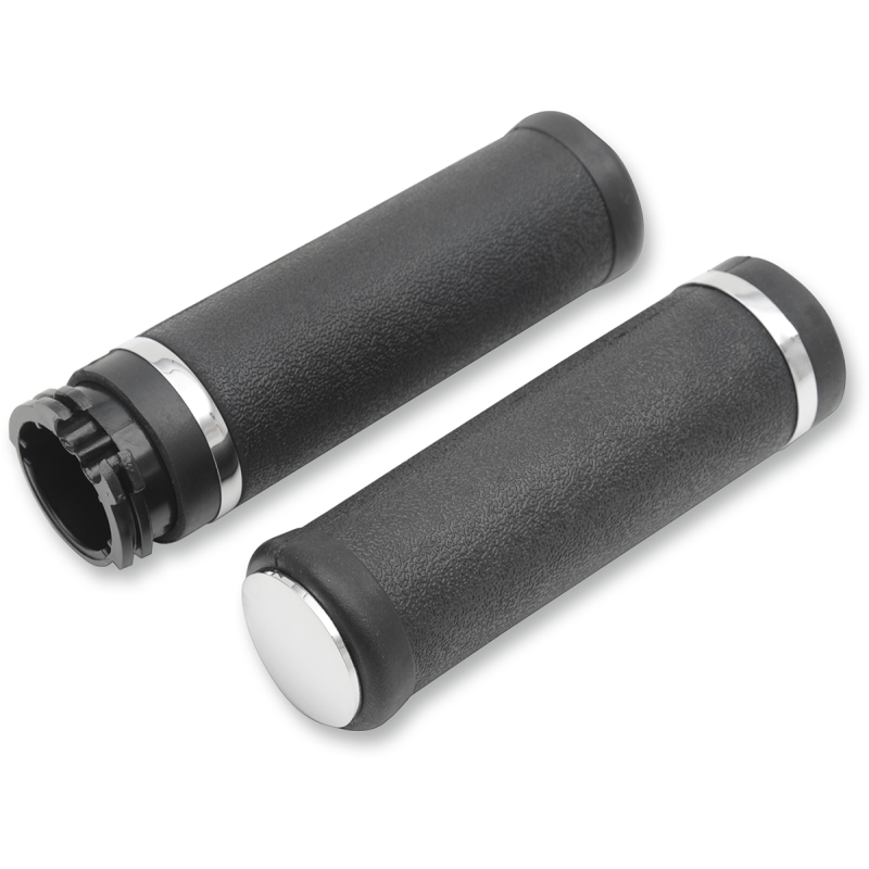 73-UP RUBBER GRIPS W/ CHR ACCENT SMOO