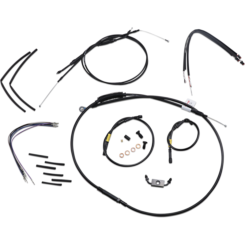 Cable Kit - Jail Bar - 14" Handlebars - Black Vinyl