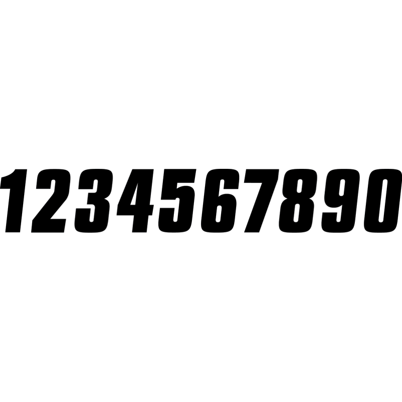 FACTORY 4" NUMBER WHITE #9