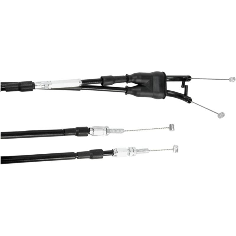 THROTTLE CABLE PUSH-PULL BLACK VINYL SET