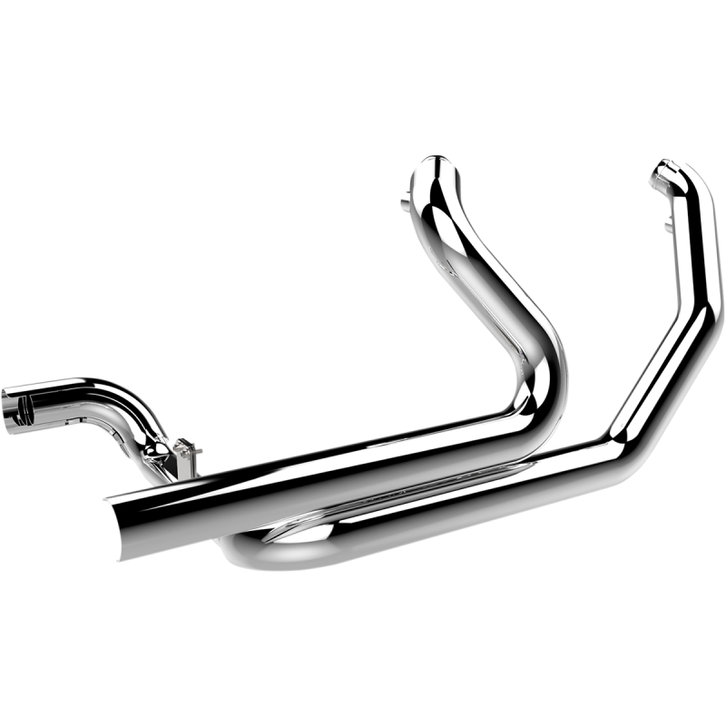 Aggressor 2-into-1-into-2 Header with Heat Shield - Chrome