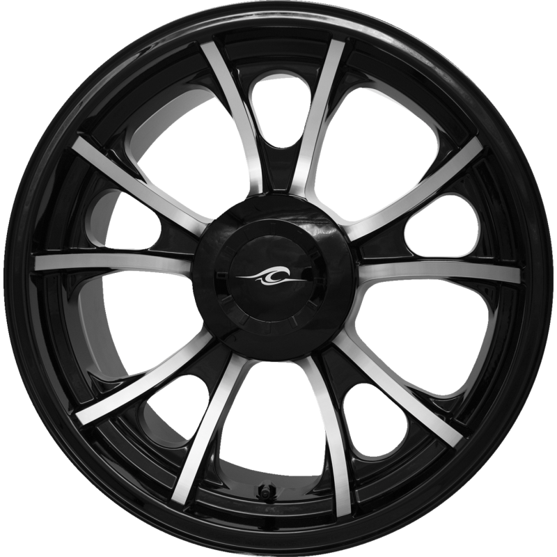 CAST 3D LARGO TRIKE REAR BLK 18X7 W/WO TPMS/ABS 09-22 FL