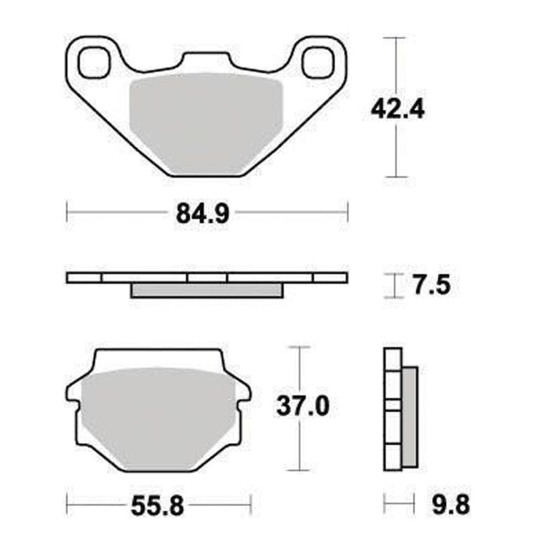 BRAKE PADS - ECO FRICTION SERIES - (FA67) FRONT/REAR